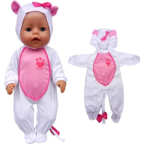 17Inch Reborn Baby Doll Clothes Fox Set 18 Inch American OG girl Doll Outwear Baby Girl Gifts