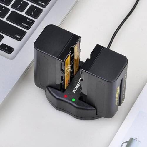 2Pcs 5600mAh Rechargeable NP-F770 NP-F750 Battery and Dual Charger for Yongnuo YN300 III YN-300 III Camera Photo LED Video Light