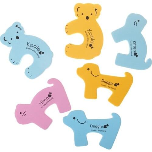 2Pcs/Lot Cartoon Toy Doggie Kitten Koala Door Stop Anti Skid Slam Stop Wedge Holder Child Safety Gate Guard Eudemon Slam Stop