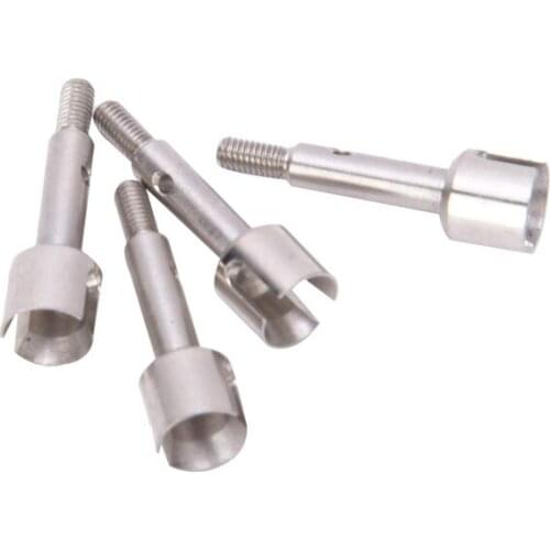 4Pcs Steel Front/Rear Wheel Axle Replacement Accessories Fit for WLtoys 144001 1/14 RC Off-Road Car Parts,Rear