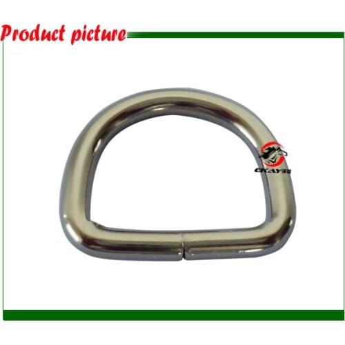 Free shipping Nickle plated D ring,5MM X 1",horse halter metals(BK8117NP)
