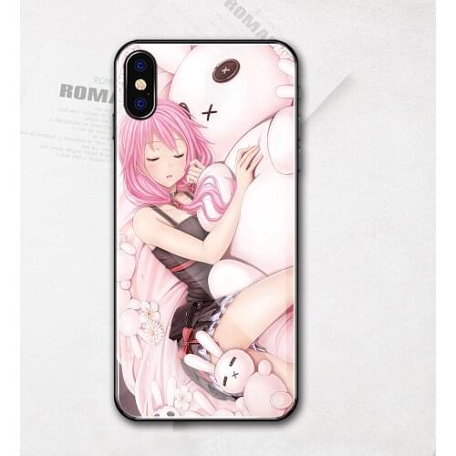 For iphone 11 case Janpan anime hot girl tempered glass case cover for iphone x xr xs max 11 pro max 6 6s 7 8 plus DIY case