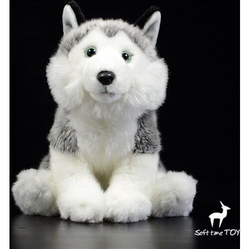Childrens Educational Toys Plush Dogs Dolls Birthday Gift Toy Sitting Husky Doll Decoration