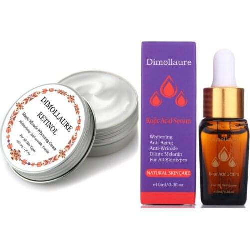 Dimollaure Retinol Cream Whitening Moisturizing kojic acid serum Remove Freckle melasma Melanin sunburn Acne scar dark Spot