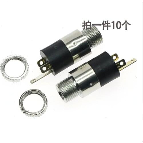 Hot sale 10PCS PJ-392 jack 3.5MM headphone jack 3.5 stereo audio video with nut