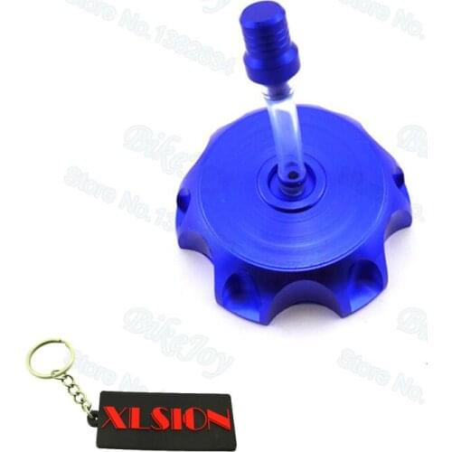 Motorcycle CNC Petrol Gas Fuel Tank Cap Cover Blue For 125cc 140cc 150cc Stomp Coolster SSR Pit Dirt Bikes
