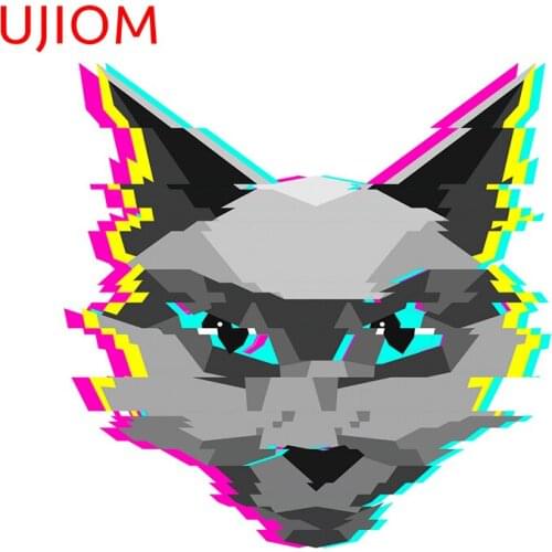 UJIOM Cat Head Cartoon Anime Wall Stickers Living Room Decoration Bedroom Room Decor Door Sticker Bathroom Decor Poster