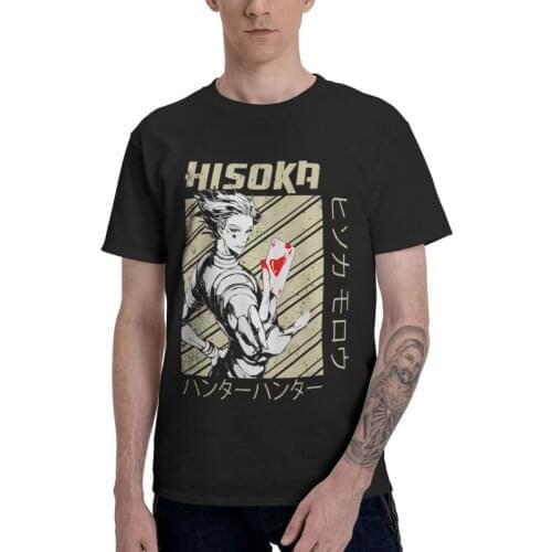 Hunter X Hunter Morou Anime T-Shirts Men Fashion T Shirts Short Sleeve Hxh Hisoka Morow Harajuku Tshirt 100% Cotton Tee Top Gift