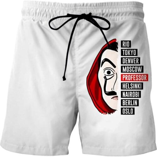 La Casa De Papel men clothing 3D Printing swimwear men Summer Shorts women Money Heist The House Of Paper Harajuku casual shorts
