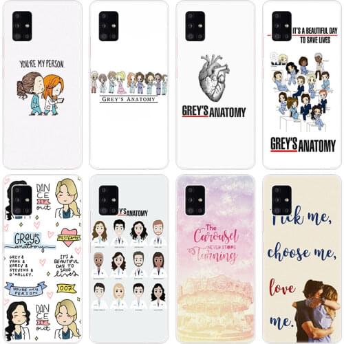 Greys Anatomy Soft Case for Samsung Galaxy A12 A02 A03S A21S A22 A32 A52 A72 A82 Quantum 2 S21 Plus FE Ultra M02S M12 Cover