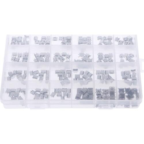 240PCS 24Models Micro-USB Connector Socket Jack USB Connectors Set for MP3 4 5 Huawei Samsung Sony HTC ZTE Xiaomi