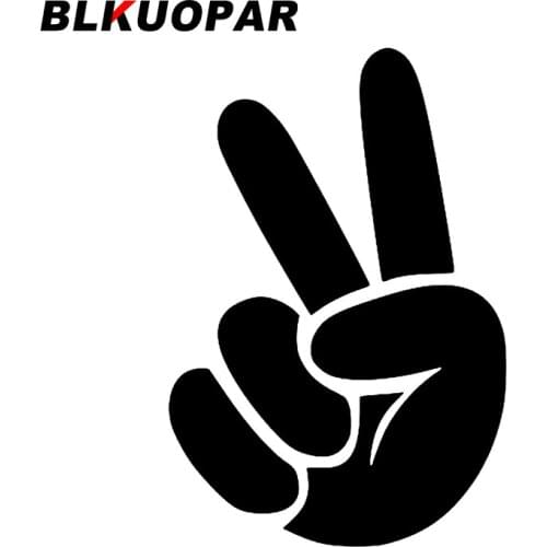 BLKUOPAR for Finger Peace Car Stickers Sunscreen Fashion Decals JDM Assessoires Campervan Motorcycle Personality Car Styling