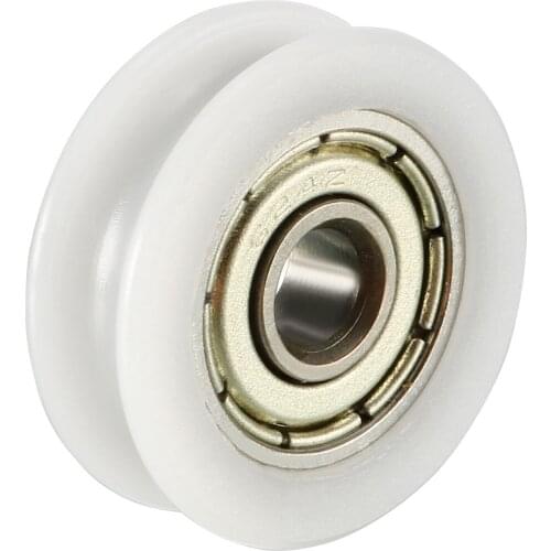 Uxcell Deep Metal V Groove Guide Bearing Pulley Rail Ball Wheel w 4x18x6mm 4pcs
