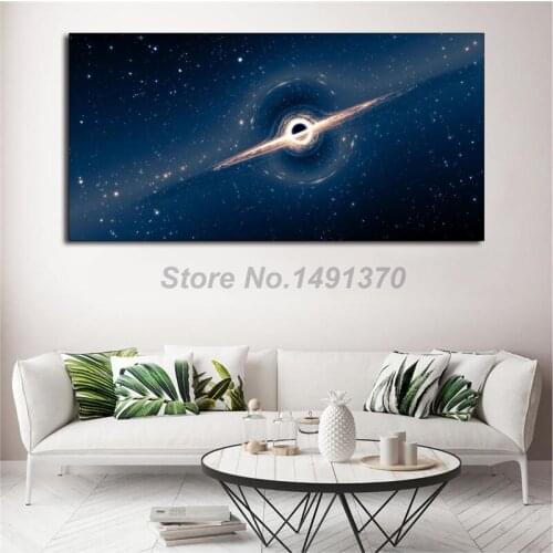Science Fiction Space Black Holes Stars Universe Canvas Prints Picture Modular Paintings For Living Room Poster On The Wall Home