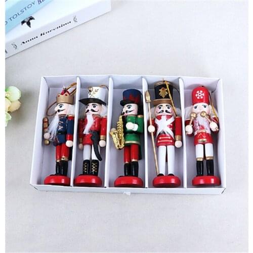 New Year Decoration 2021 Christmas Ornaments Walnut Soldier Puppet Desktop DIY Decoration Christmas Gift Merry Christmas Noel