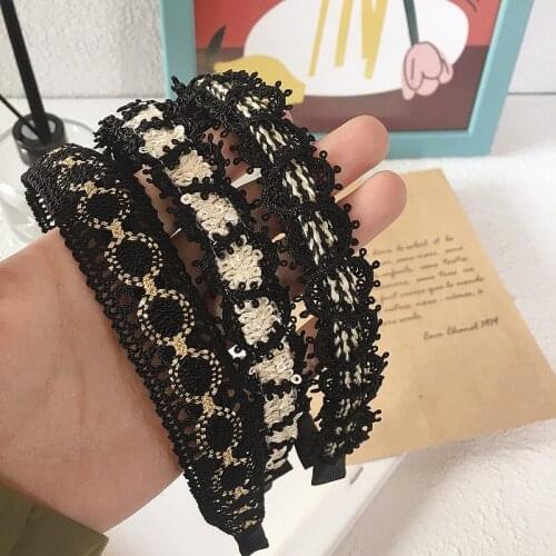Fashion Korean style Lace Rhinestone hairband Women Girls Fashion Sexy Simple crystal Hair Hoop headwear Hair Accessories