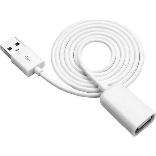 OcioDual Cable Alargador Prolongador USB 2.0 Macho Hembra Ordenador PC Blanco de a para Extension 1m Puerto Conector
