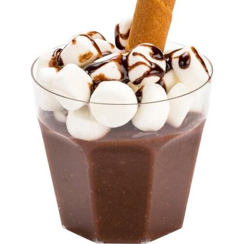 Promotion - Party Suppliers, Disposable Plastic Tableware, 48*48*45mm/50ml Transparent Vintage Glass Mini Dessert Cup, 20/Pack