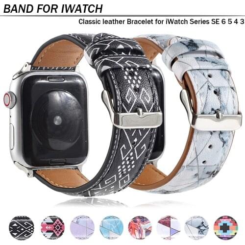 Bracelet Belt Genuine Leather Band for Apple Watch 42MM 38MM 44MM 40MM Strap for IWatch Series 6 Se 5 4 3 Watchband Accessories