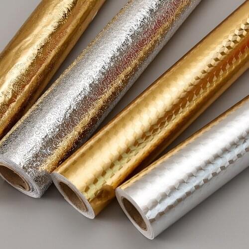 5 meters self-adhesive kitchen oil-proof and waterproof stickers hood cabinets thickened aluminum foil tin foil