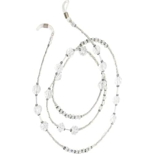 Unisex Lots Glass Beads Charm Cord Travel Eye glasses Sunglasses Beaded Rope Holder 75cm