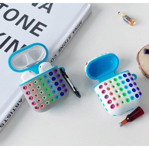 Honeycomb Silicone Earphone Case for Apple AirPods1 2 Earbuds Silicone Case Wireless Bluetooth Headset Cute cover