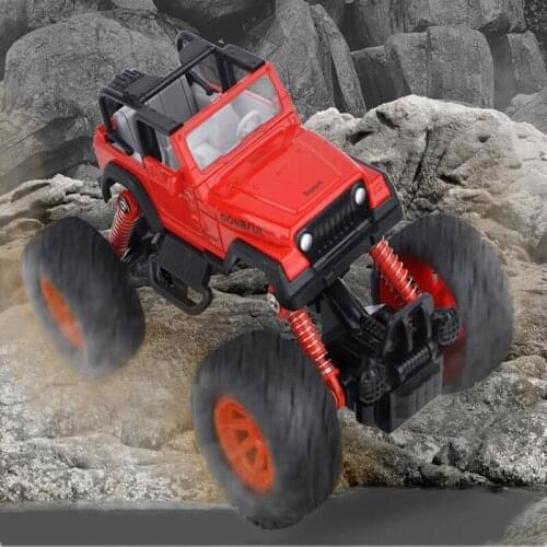 Alloy Big Foot Climbing Car Models With Lengthen Strong Super Shock Absorber Camouflage Off-road Vehicle Model Auto Toys