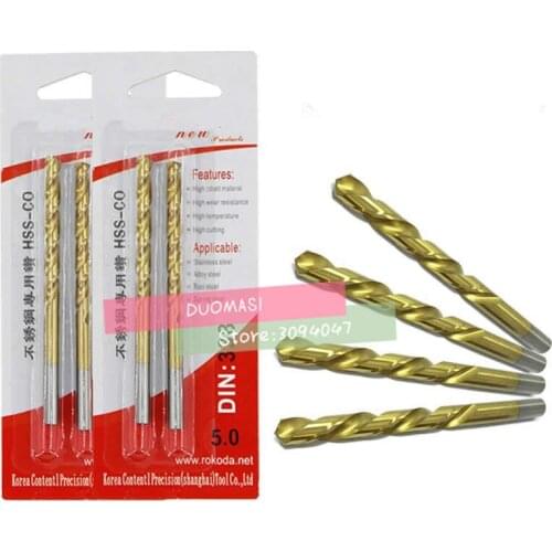 2PCS M42 3.6mm-6.0mm HSS-CO Cobalt Drill Bits,Straight shank twist drill,used in Stainless Steel (3.6/3.8/4.0/4.5/5.0/5.5/6.0mm)