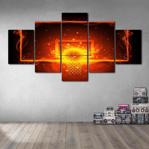 Glow Basketball Wall Art Poster Canvas Painting Nordic Wall Pictures Living Room Home Decor No Frame