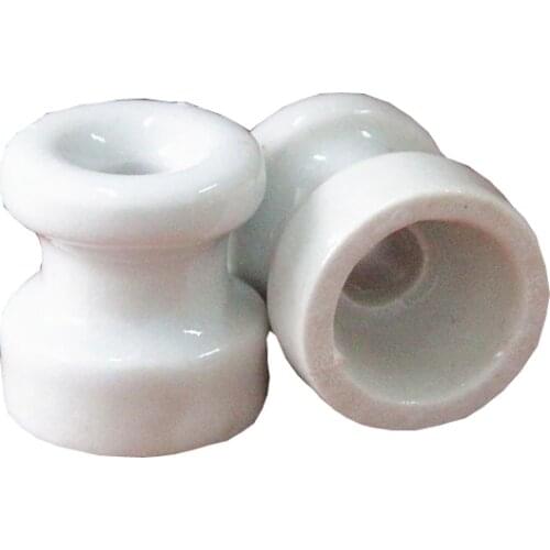 5pcs High Temperature Resistant Outdoor Wiring Terminal Cable Insulator Ceramic Wire Shaft Insulation Column