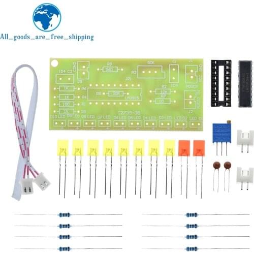 TZT Funny 10 Audio Level Indicator LM3915 DIY Kit Electronic Audio Indicator Suite