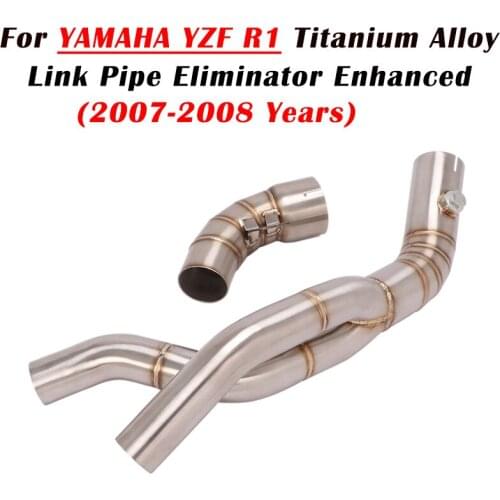 For Yamaha YZF R1 2007 - 2008 Motorcycle Exhaust Escape Modify Middle Link Pipe Cat Delete Eliminator Enhanced Stainless Steel