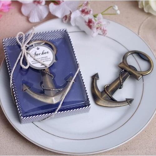Vintage Antique Style Wedding Favors Gifts Metal Nautical Ships Boat Anchor Bottle Opener Beer Opener LX4322