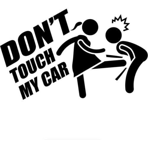 PLAY COOL Don't Touch My Car Funny Car Sticker Automobiles Accessories Vinyl Decals for BMW VW Audi Octavia Gti,20cm*12.3cm