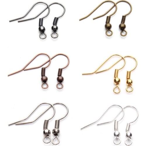 200pcs/lot 20x17mm Earring Findings Ear Clasps Hooks Fittings DIY Jewelry Making Accessories Iron Hook Ear wire Jewelry Supplies