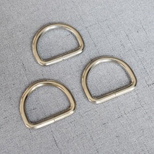 1 Pcs/Lot 25mm Silver High Quality Metal D Ring Buckle for Webbing Backpack Bag Parts Leather Craft Strap Belt Purse Clasp