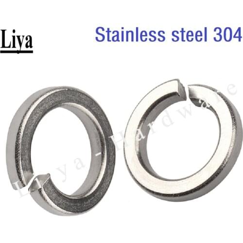 100Pcs/lot DIN127 M2 M2.5 M3 M4 M5 M6 304 Stainless Steel Shells Pad Spring Lock Washer Elastic Gasket