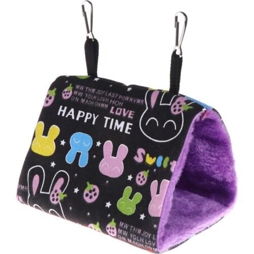 2019 Fashion Plush Parrot Nest Hammock Hanging Cage Warm Winter Birds Cage Bed Toys Hamster House Pet Supplies