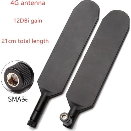 4G antenna paddle Router antenna 12DBi high gain GSM 3G GPRS foldable glue stick antenna SMA male interface 21cm total length