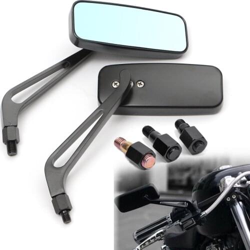 2pcs 8mm 10mm Aluminum Motorcycle Rectangle Rearview Side Mirror for Honda for Yamaha