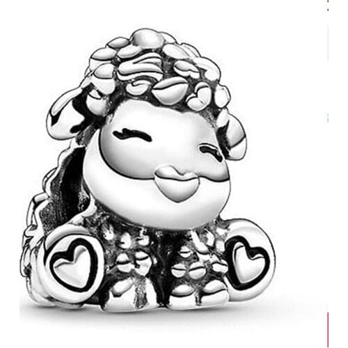 Authentic 925 Sterling Silver Bead New Patty Creative Little Sheep Beading Fit Original Pandora Bracelet For Women Diy Jewelry