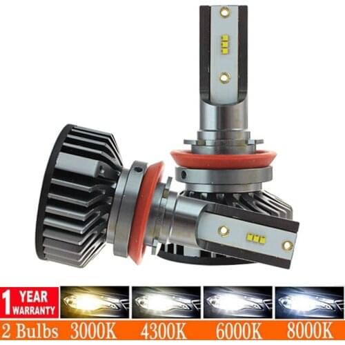 Mini H7 LED H4 luces Far lamp Car Headlight 12000LM 12V H11 LED Light 9005 HB3 9006 HB4 H8 H9 4300K 5000K 6000K 8000K Bulb