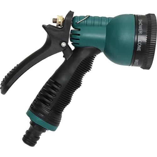 Car Garden Water Spray Hose Metal 8 Pattern Sprayer Nozzle Adjustable