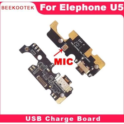 BEEKOOTEK New Original Elephone U5 MIC USB Board Charge Dock Plug Microphone Replacement For Elephone U5 Mobile Phone