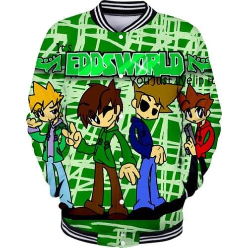 Eddsworld 3D Print autumn winter Holiday Men/Women Streetwear Baseball Uniform Streetwear HIP HOP Punk Style