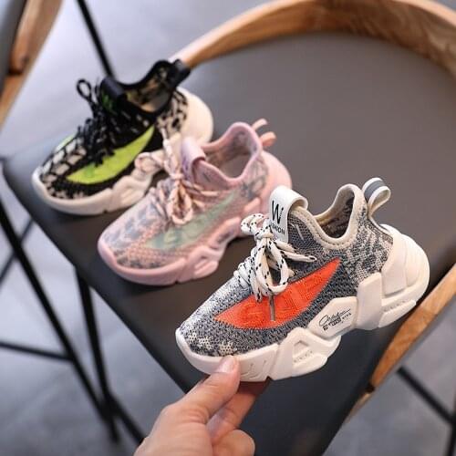 Baby Shoes 2021 Spring Toddler Boy Sneakers Breathable Fashion Child Girl Casual Running Shoe Non-Slip Infant First Walkers Lace