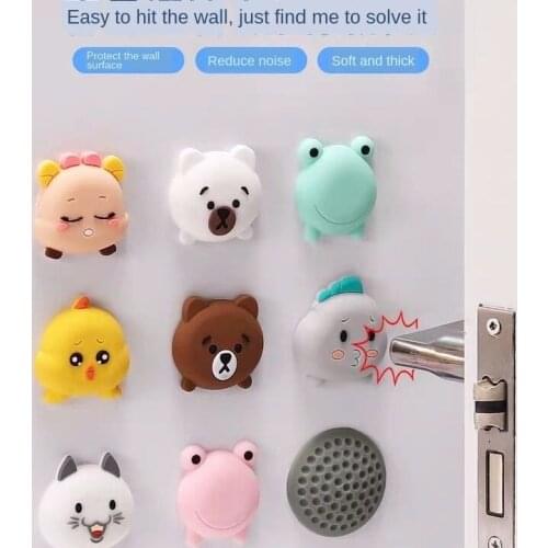 Door-Stopper Catch Rubber Floor-Mounted Hidden Non-Punching-Sticker Wall-Protectors Self-Adhesive 1 Pcs