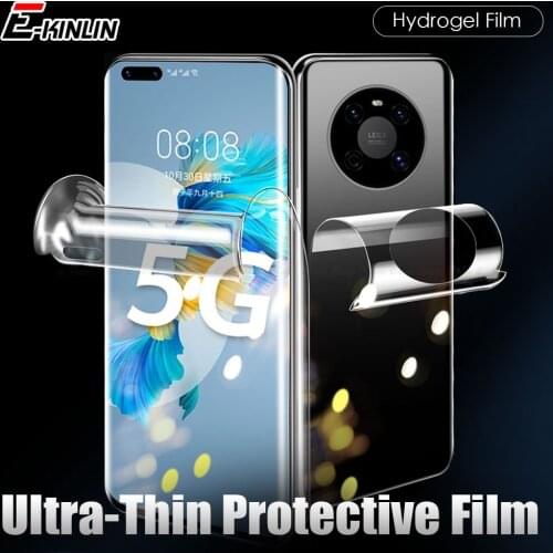 HD Curverd Hydrogel Film For Huawei P30 P20 P40 Pro Plus Lite 5G Full Screen Protector Frame Rim Sticker Cover Not Glass