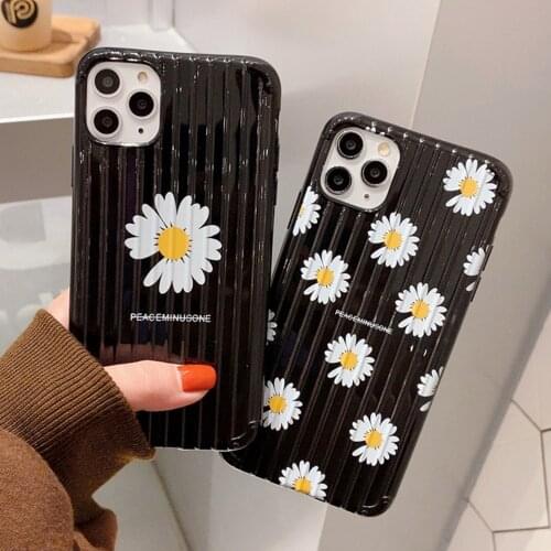INS fashion GD Fragment flower Case for iPhone 11 pro X XS MAX XR 8 7 6 Plus Smooth trunk Soft Silicon Cover for Samsng S20 S10
