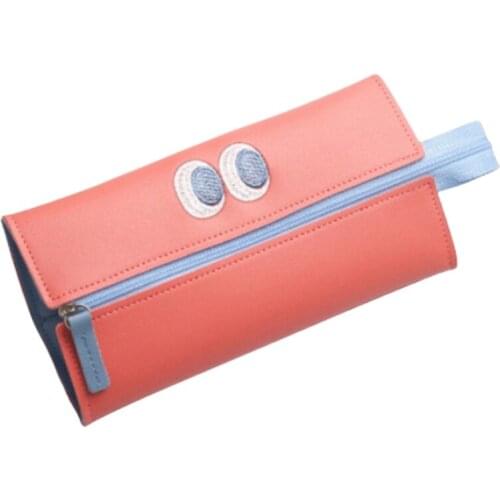 Exquisite Large Capacity Pencil Pouch Zipper Lock Cute Staionery Storage Bag Waterproof Makeups Pouch with Handle